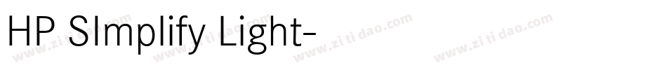 HP SImplify Light字体转换